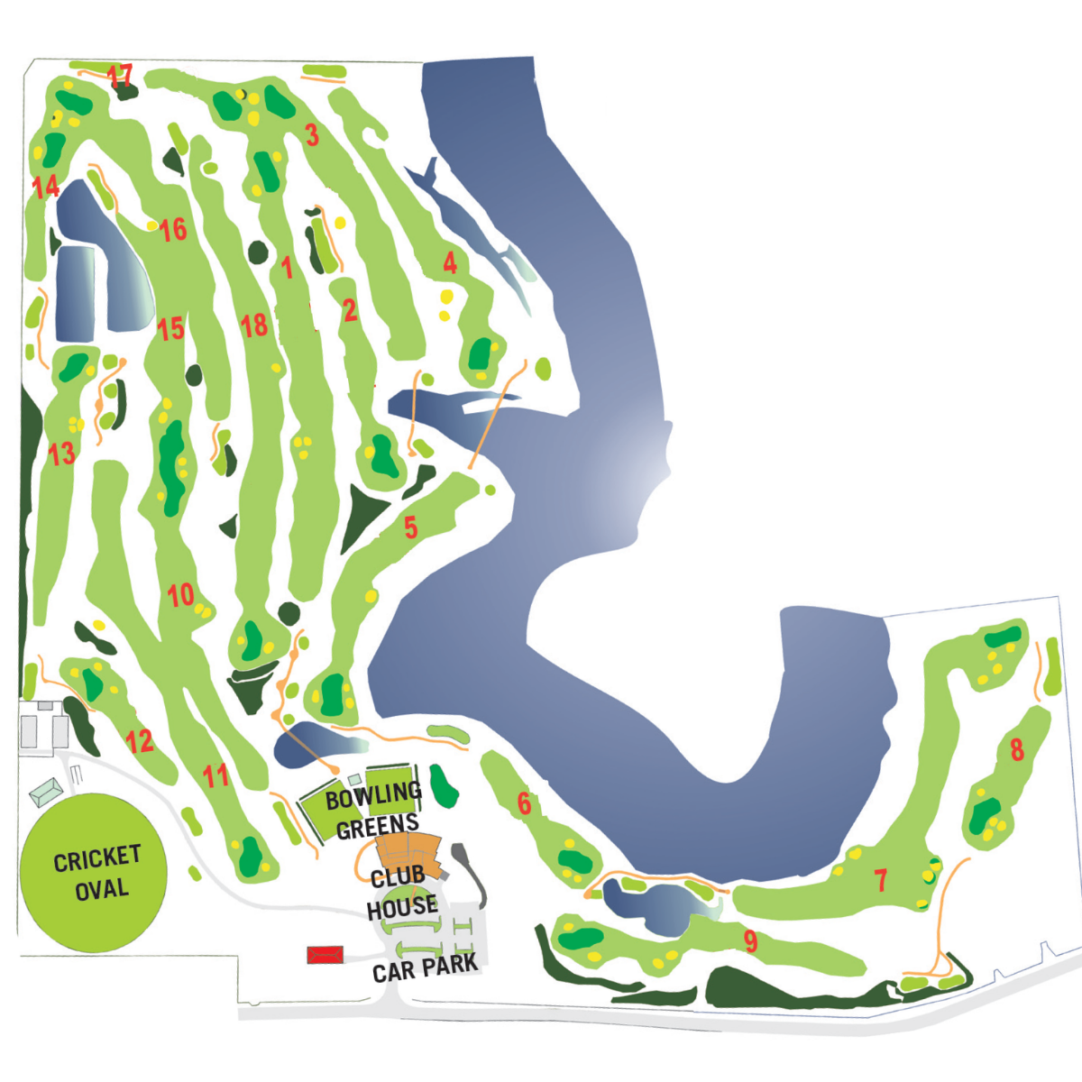 Worrigee Links course map